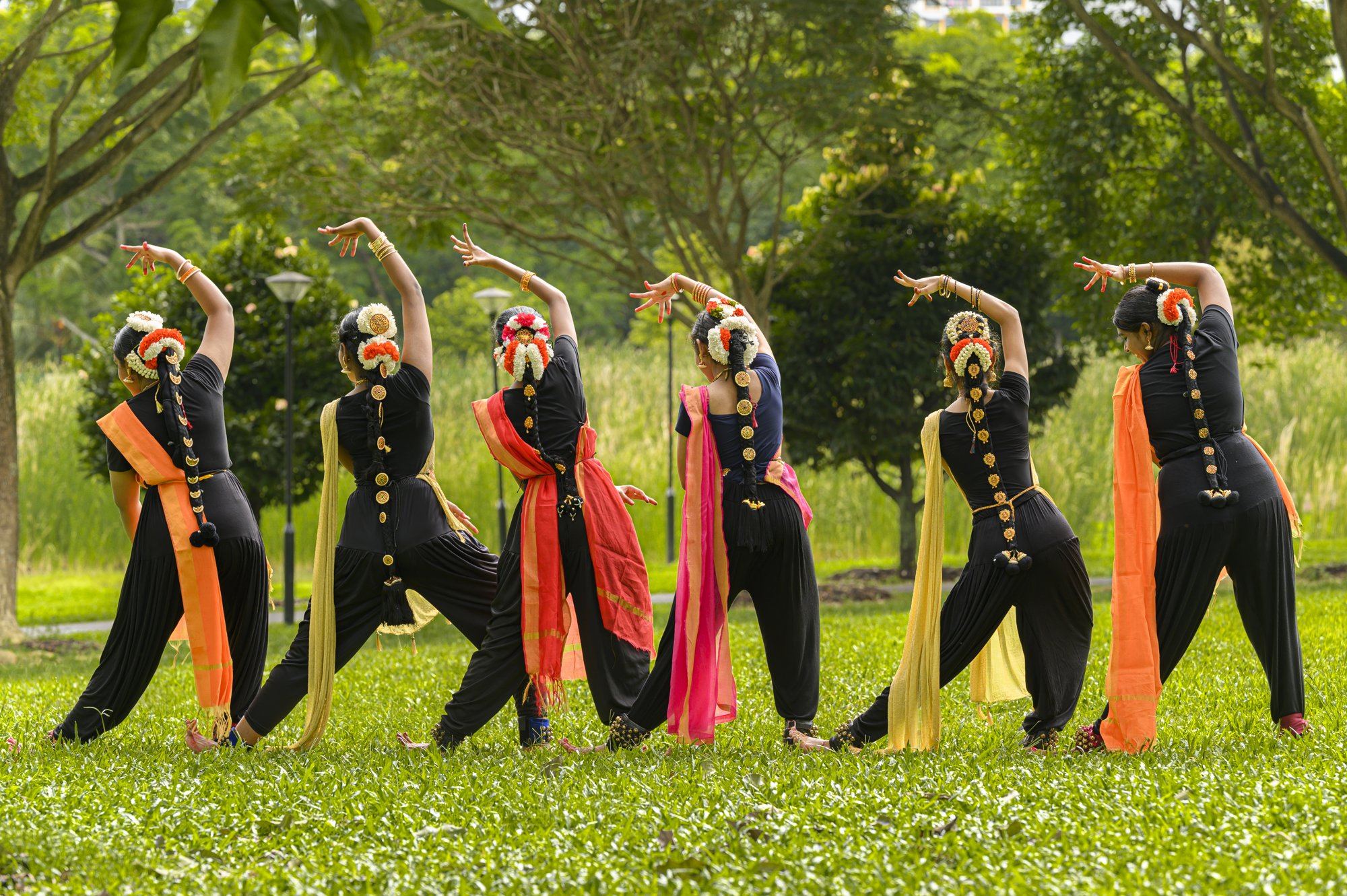 The senior group in a line